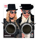Goggles Steampunk Spiked Antique Silver