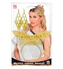 Jewelry Set Laurel Gold  Headpiece, Earrings, Bracelet 