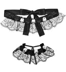 Choker & Bracelet Skulls Lace