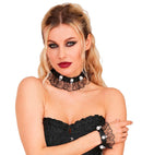 Choker & Bracelet Skulls Lace