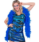 Blue Feather Boa - 1,80 M - 80 G