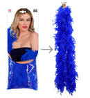 Blue Feather Boa - 1,80 M - 80 G