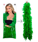 Green Feather Boa - 1,80 M - 80 G