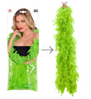 Lime Feather Boa - 1,80 M - 80 G