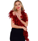 Burgundy Feather Boa - 1,80 M - 80 G