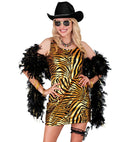 Black Feather Boa With Gold Tinsel - 1,80 M - 80 G