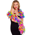 Multicolor Feather Boa - 1,80 M - 80 G