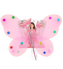 Butterfly Set Pink  Wings, Headpiece, Magic Wand 