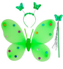 Butterfly Set Green  Wings, Headpiece, Magic Wand 