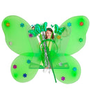 Butterfly Set Green  Wings, Headpiece, Magic Wand 