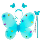 Butterfly Set Azure  Wings, Headpiece, Magic Wand 