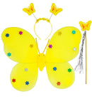 Butterfly Set Yellow  Wings, Headpiece, Magic Wand 