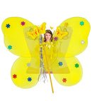 Butterfly Set Yellow  Wings, Headpiece, Magic Wand 