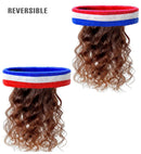 Sweatband Blue-White-Red With Hair