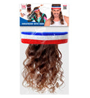 Sweatband Blue-White-Red With Hair