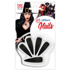 Set Of 10 Scary Nails Black With 10 Adhesive Tabs