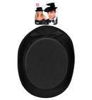Top  Hat Black Satin 13 Cm - Size 60 Cm