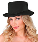 Top  Hat Black Satin 13 Cm - Size 60 Cm