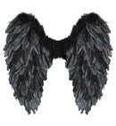 Black Foldable Feather Wings 50X50 Cm