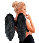 Black Foldable Feather Wings 50X50 Cm