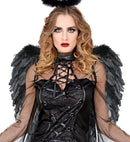 Black Foldable Feather Wings 50X50 Cm