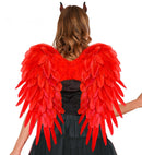 Red Foldable Feather Wings 50X50 Cm