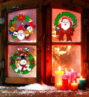 Christmas Wreath Window Sticker 3 Styles Ass. - 30 Cm