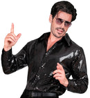 Party Fashion Shirt  Black Sequin Shirt 