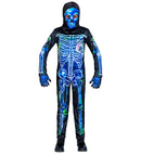 Toxic Skeleton  Jumpsuit, Hooded Mask 