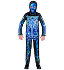Toxic Skeleton  Jumpsuit, Hooded Mask 