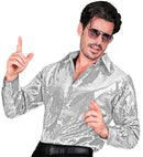 Party Fashion Shirt  Silver Sequin Shirt 