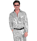 Party Fashion Shirt  Silver Sequin Shirt 