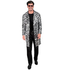 Party Fashion Coat  Animalier Zebra Sequin Coat 