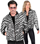 Party Fashion Bomber  Animalier Zebra Sequin Bomber 