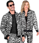 Party Fashion Bomber  Animalier Zebra Sequin Bomber 