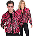 Party Fashion Bomber  Pink Animalier Sequin Bomber 