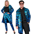 Party Fashion Coat  Blue Waves Sequin Coat 