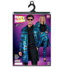 Party Fashion Coat  Blue Waves Sequin Coat 