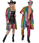 Party Fashion Coat  Rainbow Animalier Tiger Sequin Coat 