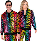 Party Fashion Bomber  Rainbow Animalier Tiger Sequin Bomber 