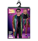 Party Fashion Coat  Rainbow Animalier Leopard Sequin Coat 