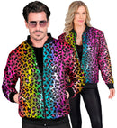 Party Fashion Bomber  Rainbow Animalier Leopard Sequin Bomber 