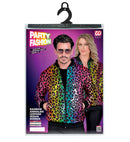 Party Fashion Bomber  Rainbow Animalier Leopard Sequin Bomber 