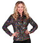 Party Fashion Shirt  Multicolor Sequin Shirt 