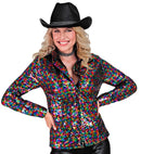 Party Fashion Shirt  Multicolor Sequin Shirt 
