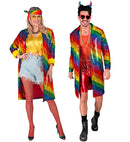 Party Fashion Coat  Rainbow Sequin Coat 