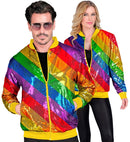 Party Fashion Bomber  Rainbow Sequin Bomber 