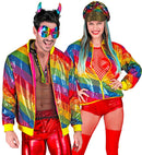 Party Fashion Bomber  Rainbow Sequin Bomber 