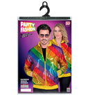 Party Fashion Bomber  Rainbow Sequin Bomber 