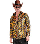 Party Fashion Shirt  Animalier Tiger Sequin Shirt 